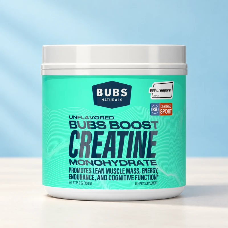 Bubs Naturals Creatine – Stronger Every Day Store BUBS Boost Creatine Monohydrate product package